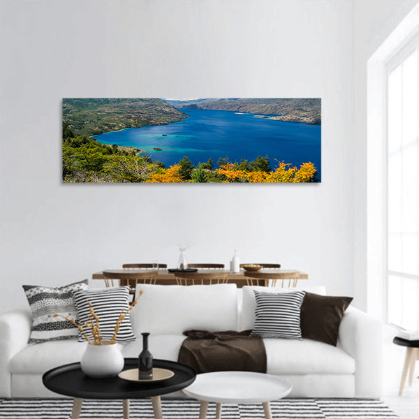 Lake of Cochrane panoramic canvas wall art