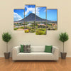 Aruba Mountain Past Homes Multi panel canvas wall art