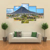 Aruba Mountain Past Homes Multi panel canvas wall art