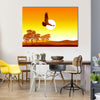 The Shadow Of An Eagle Flying At The Sunrise, Multi Panel Canvas Wall Art