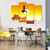 The Shadow Of An Eagle Flying At The Sunrise, Multi Panel Canvas Wall Art