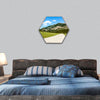 karwendel mountains in Austria hexagonal canvas wall art