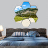 karwendel mountains in Austria hexagonal canvas wall art