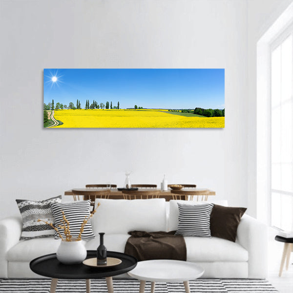 Spring landscape panoramic canvas wall art