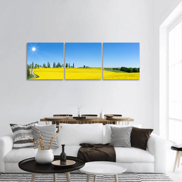Spring landscape panoramic canvas wall art