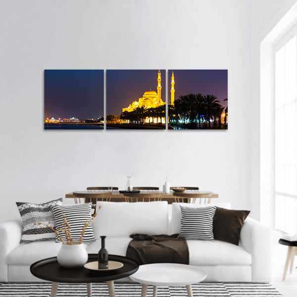 Al Noor mosque panoramic canvas wall art