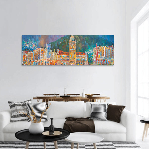Red Glade panoramic canvas wall art