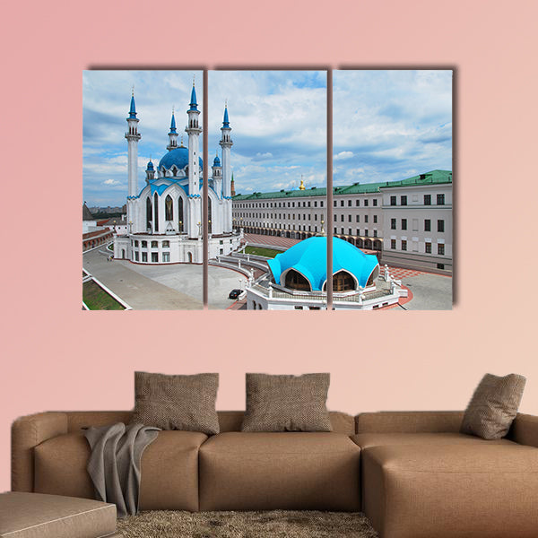 Russia, the City of Kazan, The Kul Sharif mosque multi panel canvas wall art