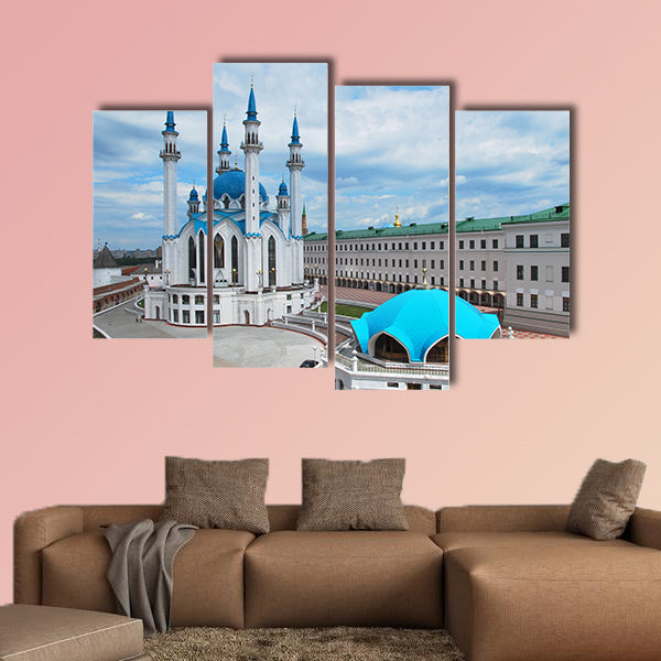 Russia, the City of Kazan, The Kul Sharif mosque multi panel canvas wall art
