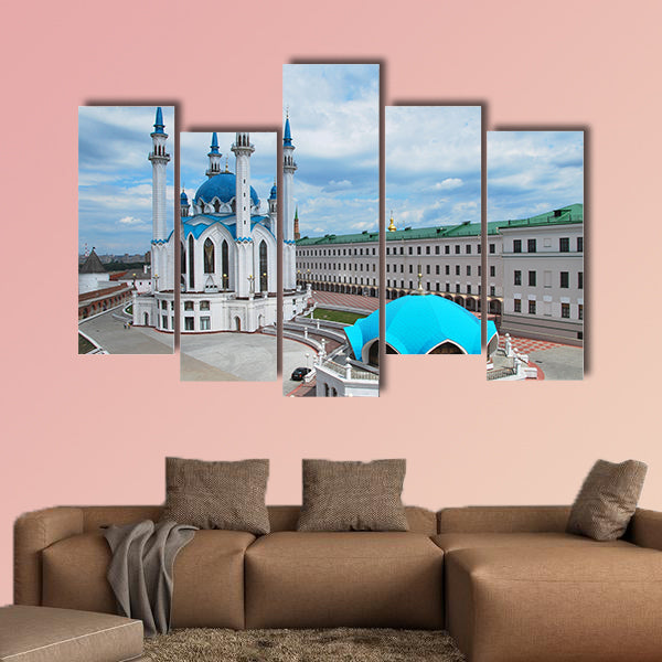 Russia, the City of Kazan, The Kul Sharif mosque multi panel canvas wall art