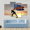 Democratic republic of Congo flag Multi panel canvas wall art