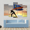 Democratic republic of Congo flag Multi panel canvas wall art