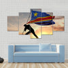 Democratic republic of Congo flag Multi panel canvas wall art