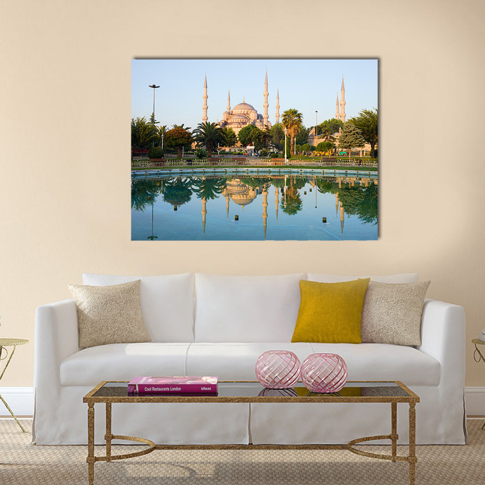 Dawn at the Blue Mosque (Sultan Ahmet Camii) Multi panel canvas wall art