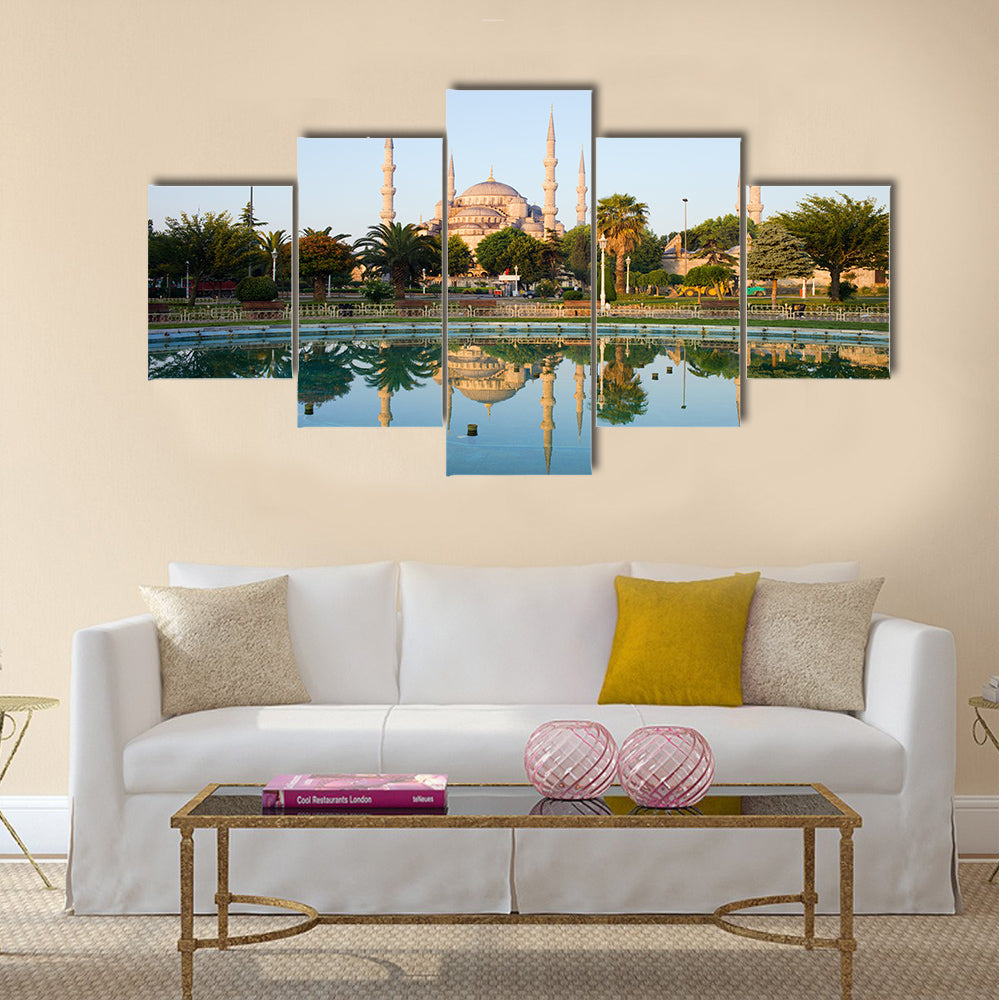 Dawn at the Blue Mosque (Sultan Ahmet Camii) Multi panel canvas wall art