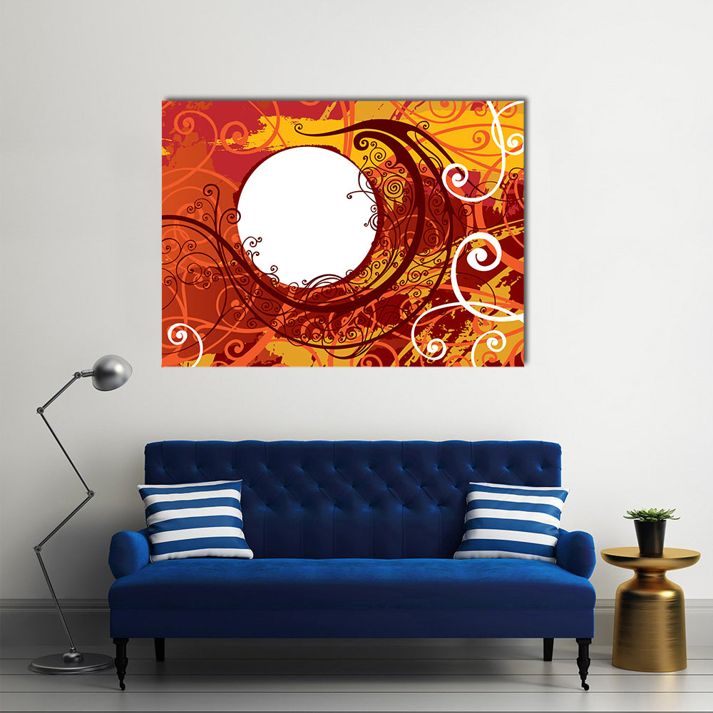 Vector ornament in flower style Multi Panel Canvas Wall Art