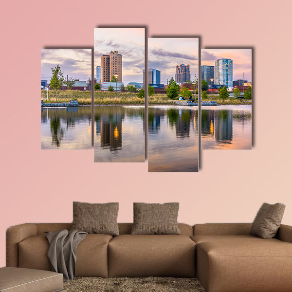 The Birmingham, Alabama, USA downtown city skyline multi panel canvas wall art