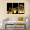 Old town gate in Baku Azerbaijan by night Multi Panel Canvas Wall Art