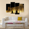 Old town gate in Baku Azerbaijan by night Multi Panel Canvas Wall Art