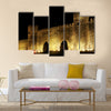 Old town gate in Baku Azerbaijan by night Multi Panel Canvas Wall Art