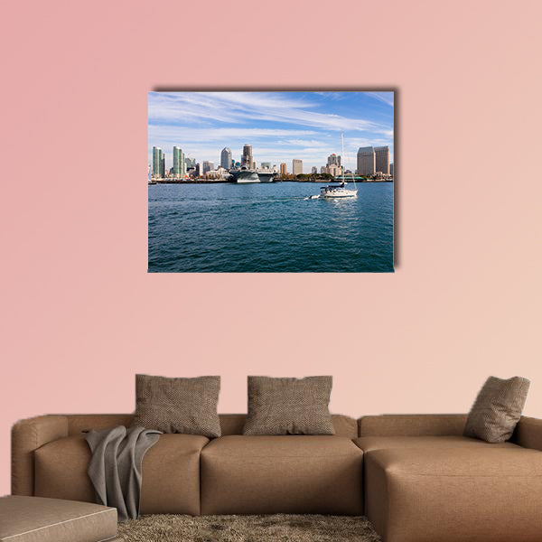 San Diego skyline Multi panel canvas wall art