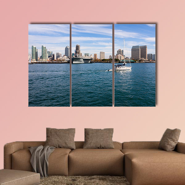 San Diego skyline Multi panel canvas wall art