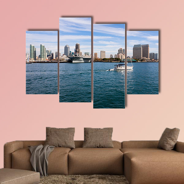 San Diego skyline Multi panel canvas wall art