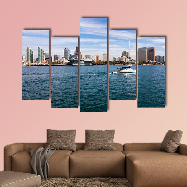 San Diego skyline Multi panel canvas wall art