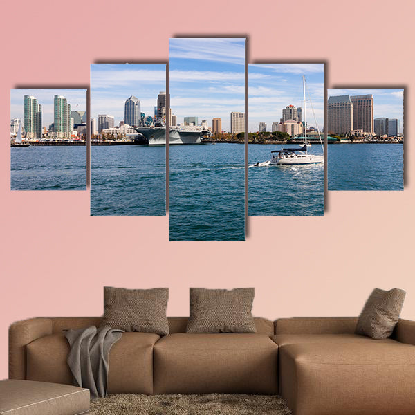 San Diego skyline Multi panel canvas wall art