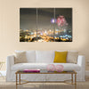 Fireworks in Baku, Azerbaijan Multi panel canvas wall art