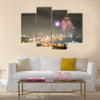 Fireworks in Baku, Azerbaijan Multi panel canvas wall art