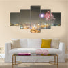 Fireworks in Baku, Azerbaijan Multi panel canvas wall art