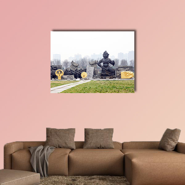 The sculpture group of the Daming Palace Multi panel canvas wall art