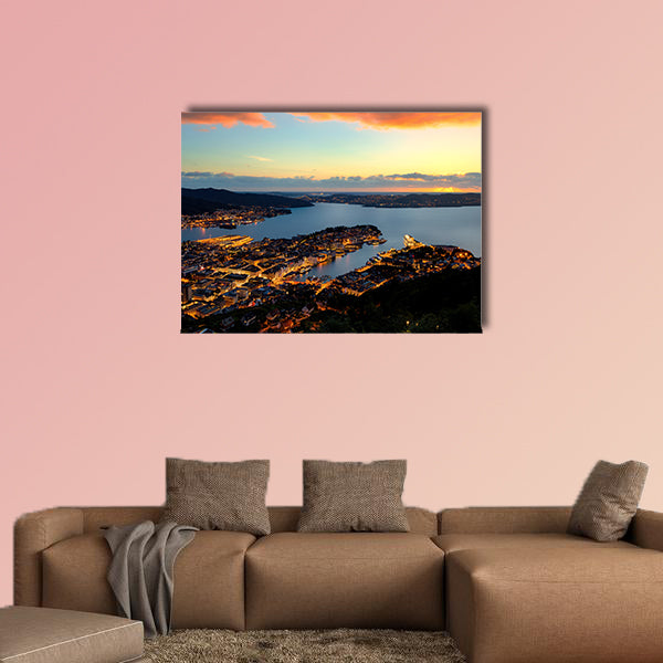 Norway Bergen multi panel canvas wall art