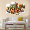 Kung Pao chicken over rice  Chinese food Multi Panel Canvas Wall Art