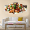 Kung Pao chicken over rice  Chinese food Multi Panel Canvas Wall Art