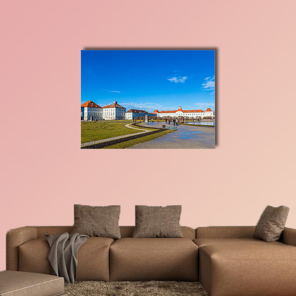 Unidentified people at Nymphenburg Palace, multi panel canvas wall art