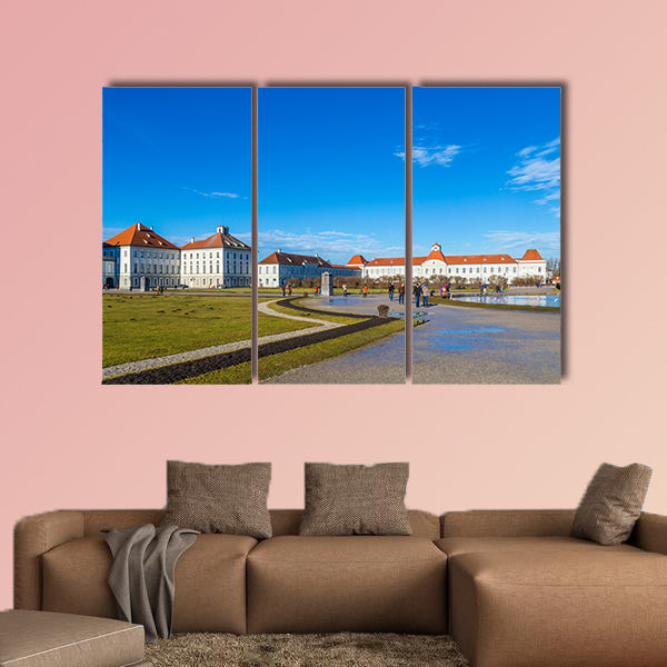 Unidentified people at Nymphenburg Palace, multi panel canvas wall art