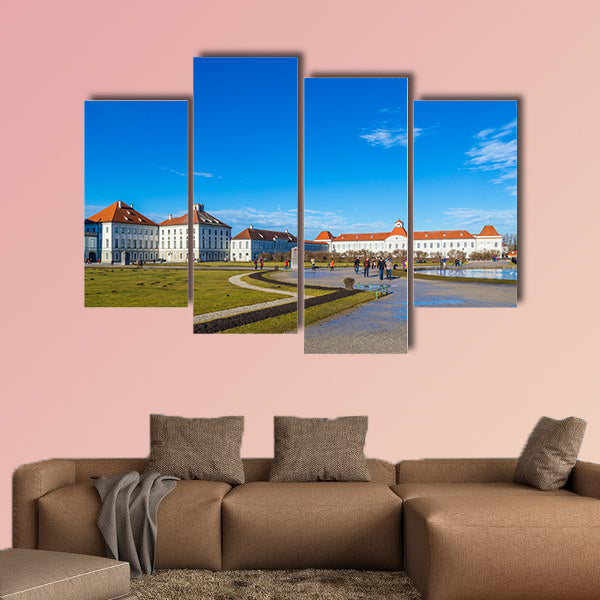 Unidentified people at Nymphenburg Palace, multi panel canvas wall art