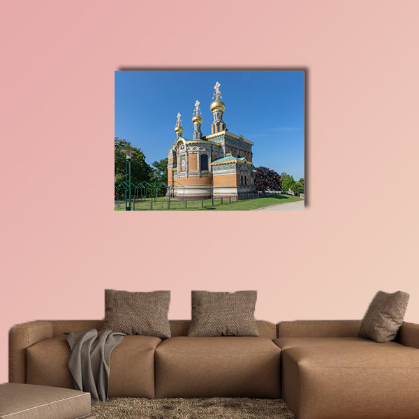 Russian Chapel in Darmstadt, Hesse, Germany multi panel canvas wall art