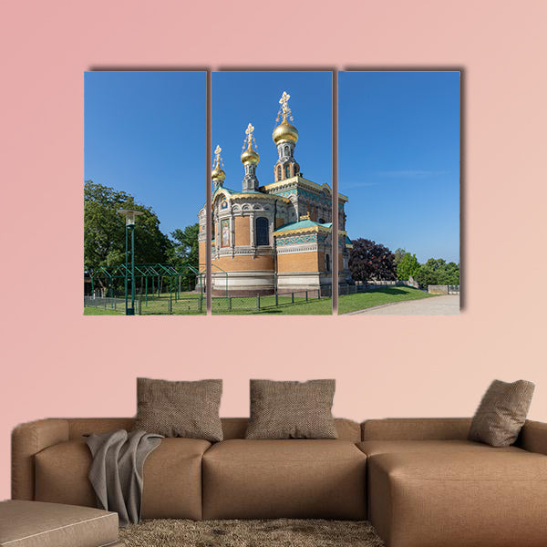 Russian Chapel in Darmstadt, Hesse, Germany multi panel canvas wall art
