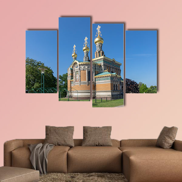 Russian Chapel in Darmstadt, Hesse, Germany multi panel canvas wall art