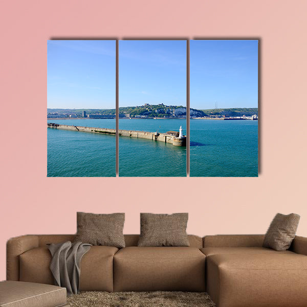 View of the Prince of Wales Pier and Lighthouse with the White Cliffs wall art