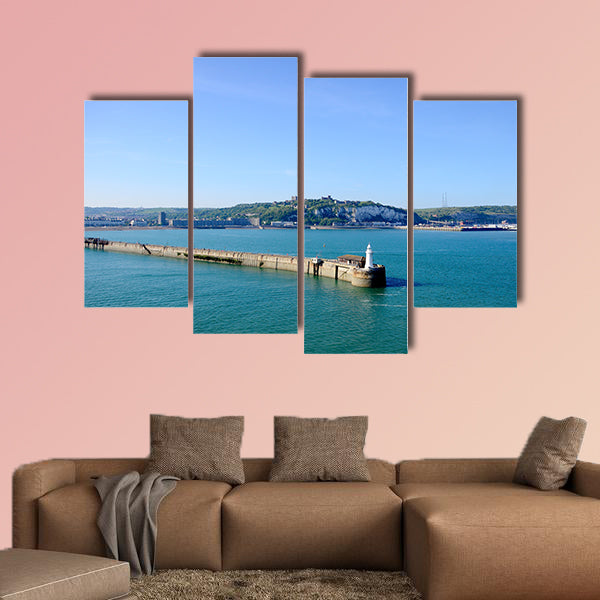 View of the Prince of Wales Pier and Lighthouse with the White Cliffs wall art