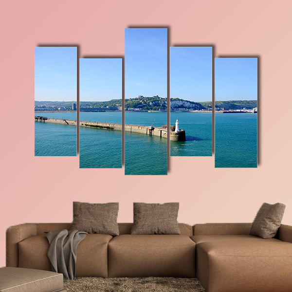 View of the Prince of Wales Pier and Lighthouse with the White Cliffs wall art