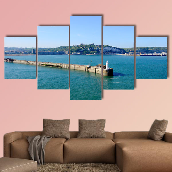 View of the Prince of Wales Pier and Lighthouse with the White Cliffs wall art