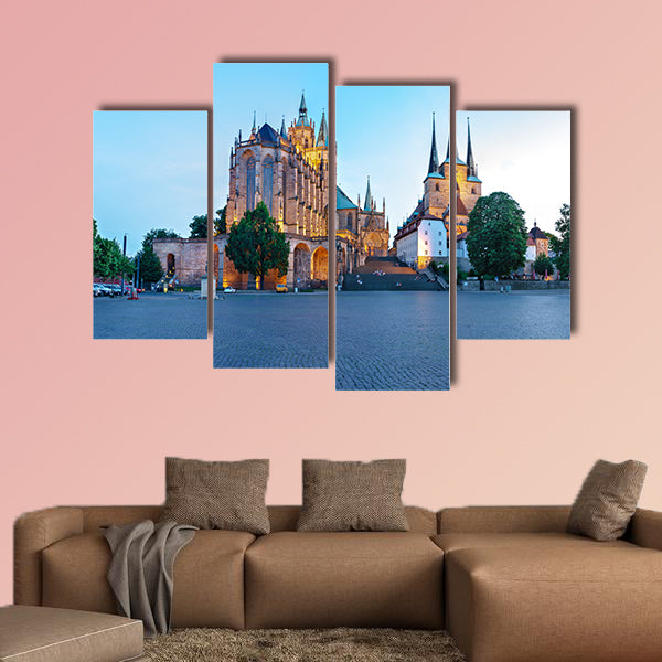 The Erfurt Cathedral alias Erfurter Dom and the Domplatz in wall art