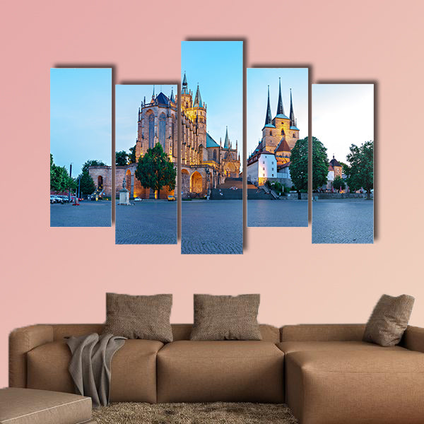 The Erfurt Cathedral alias Erfurter Dom and the Domplatz in wall art