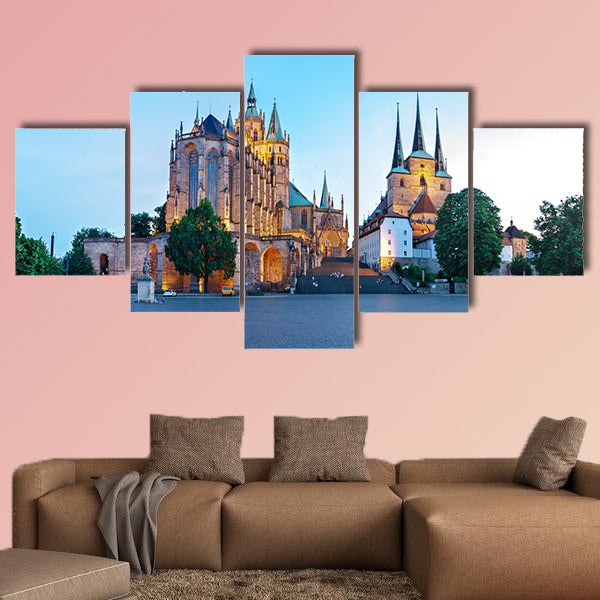 The Erfurt Cathedral alias Erfurter Dom and the Domplatz in wall art