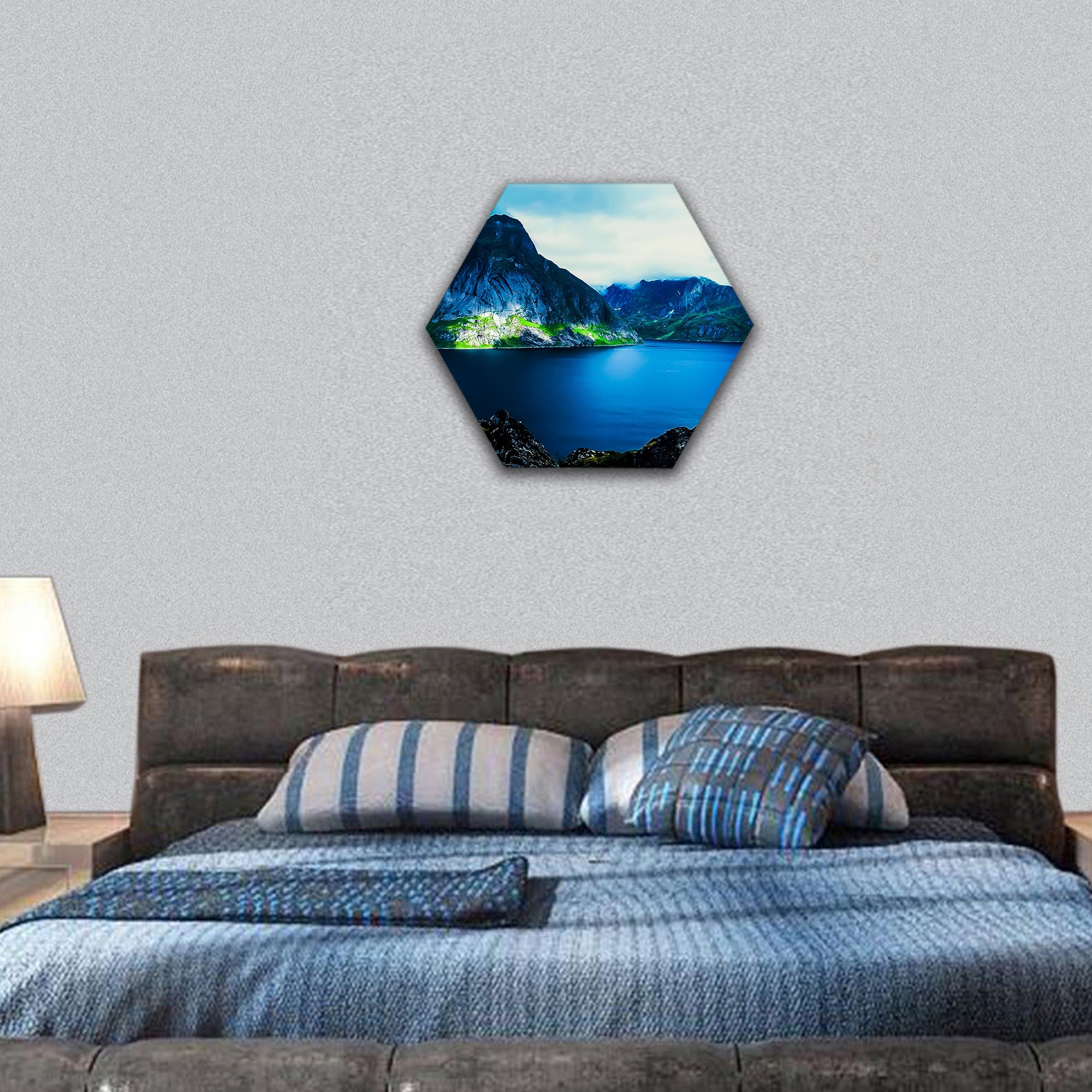 Lofoten Islands - Norway hexagonal canvas wall art